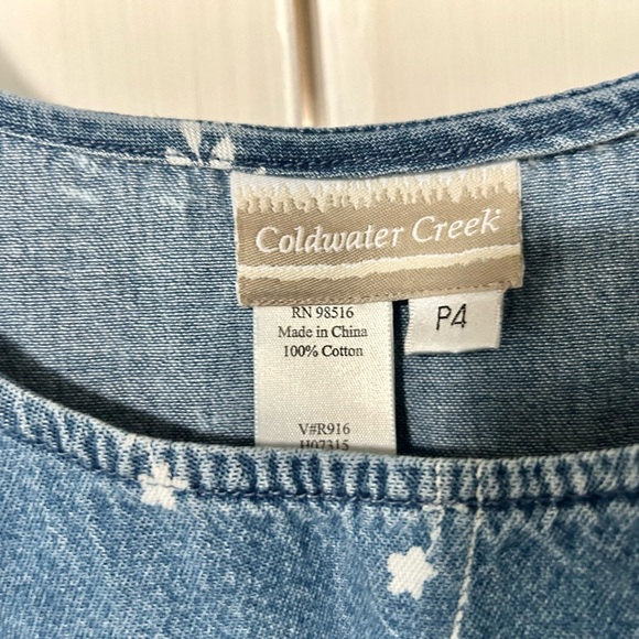 Coldwater creek jean jumper dress woman size P4 denim - Picture 4 of 4
